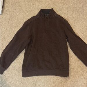 Arrow Men's Dark Brown Zip-Up Sweater